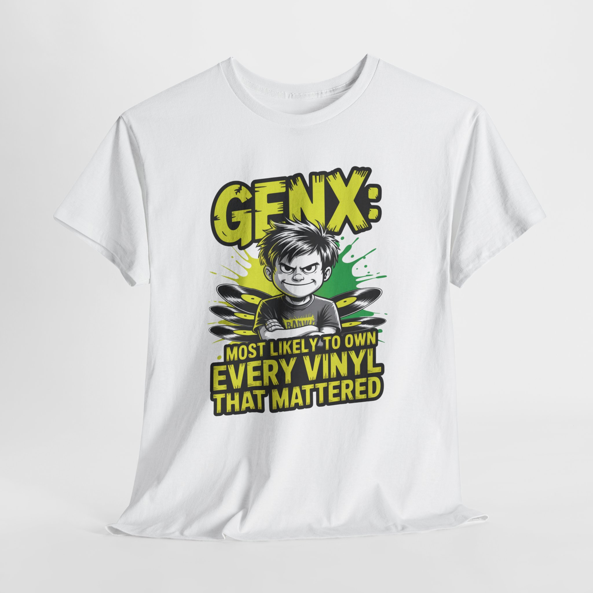 Most Likely To Own Every Vinyl Record, Sarcastic GenX Shirt, Gen X Humor Tee for Men & Women, Retro Music Tee