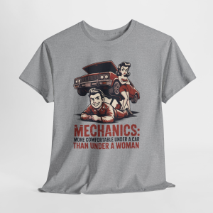 Mechanics Funny Sarcastic Tee, Retro Vintage Style Graphic Shirt, Humor Gift for Dad and Grandpa